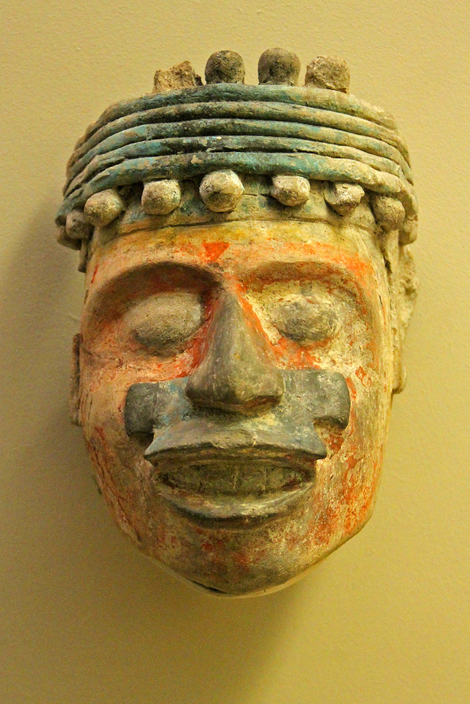 Aztec pottery head