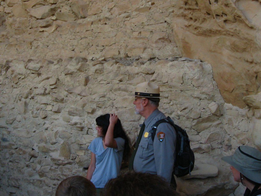 Ranger Setting up a Mock Puebloan Wedding, Cliff Palace, Mesa Verde National Park
