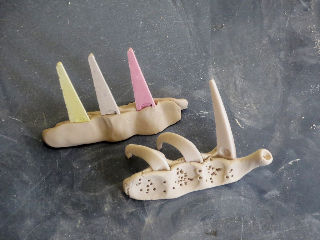 Pyrometric Cones 8, 9 and 10 (before and after firing)