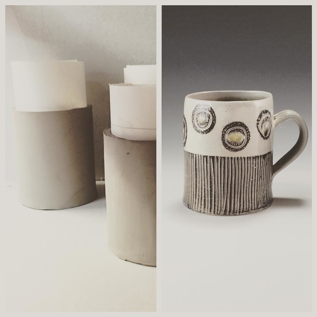 So...I'm doing a soda firing the first weekend in Sept and the date is creeping no up fast. Better make some work -I'm going to continue the theme I was working on last spring. #pottery #ceramics #pottery #clay #slabwork #handbuilding