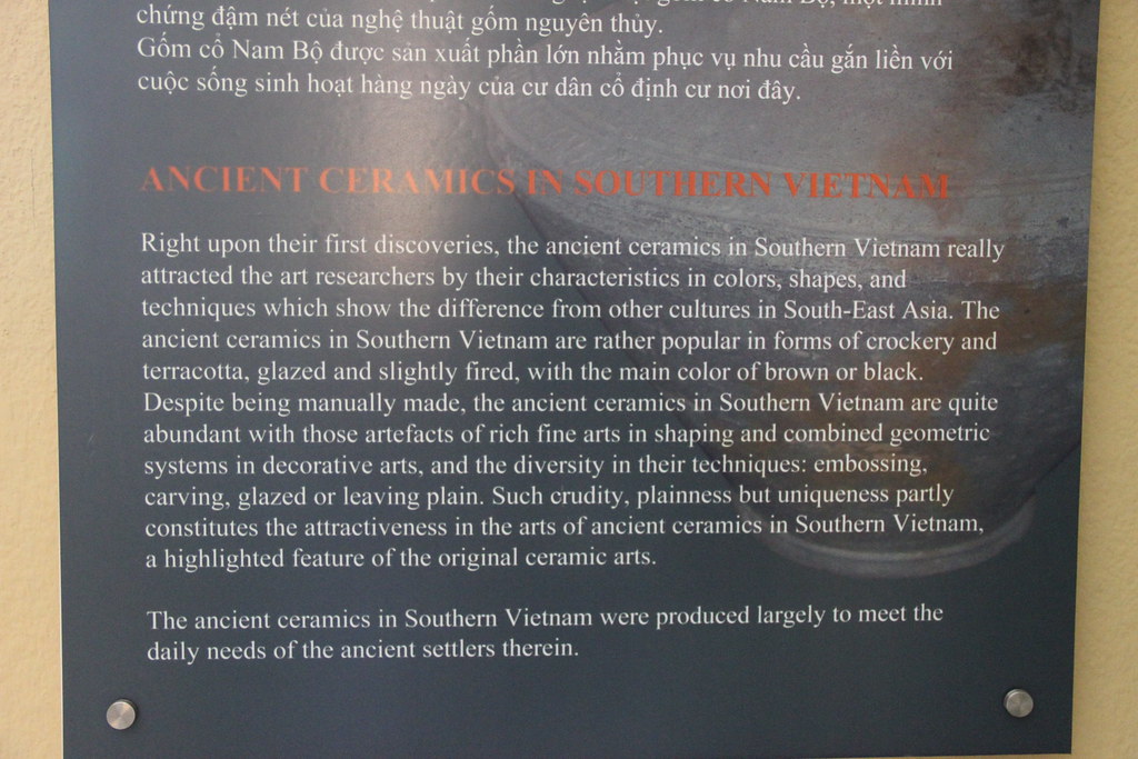 Ancient Ceramics in Southern Vietnam