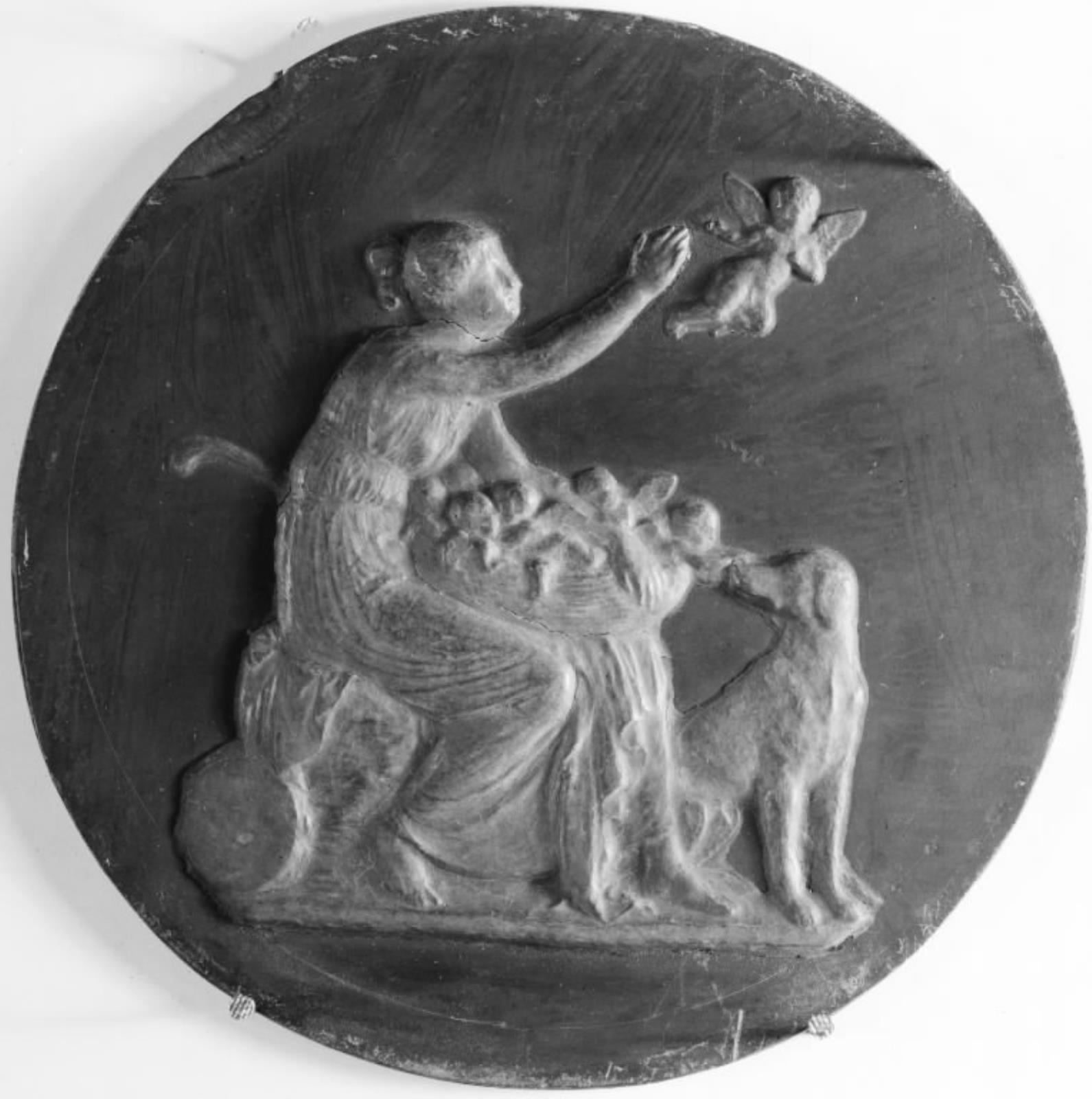 Selling Cupids. After a relief by Thorvaldsen. Study for biscuitware medallion