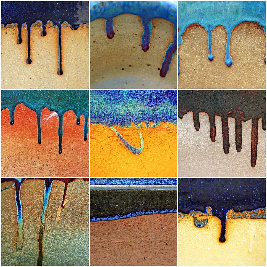 Pot glazing drips