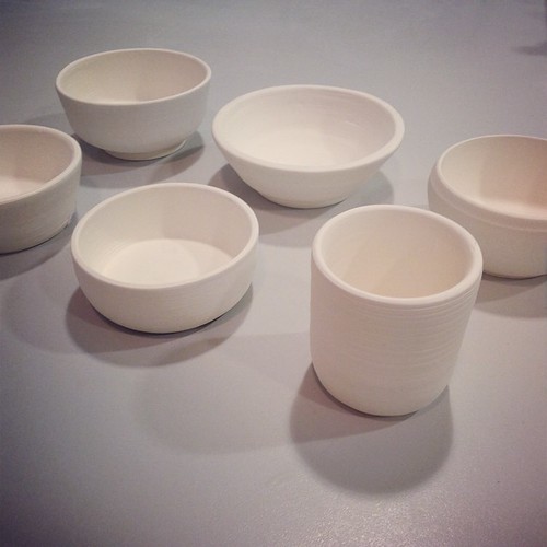 First #wheelthrown #ceramics of my life (the ones that didn't collapse first obviously) #clayfingers #pottery #handmade