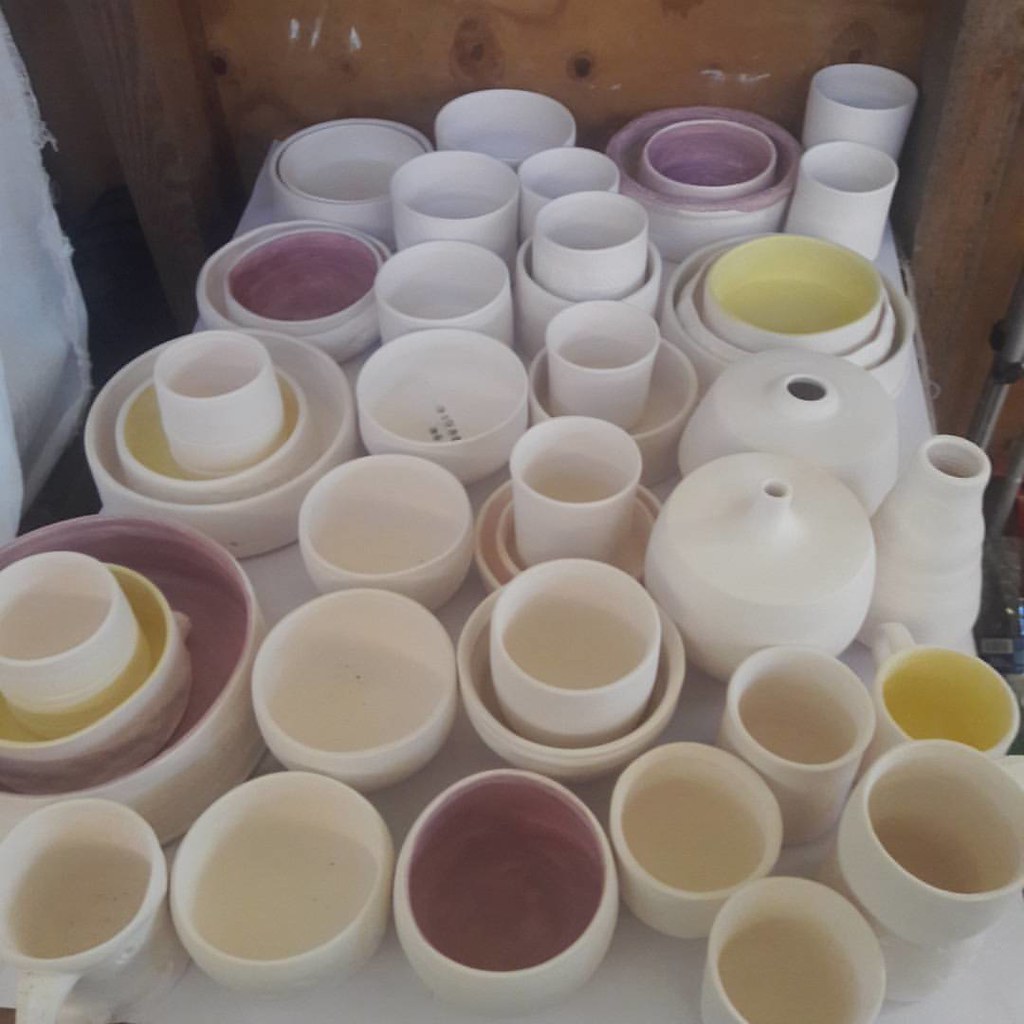 The time when a bisque firing exceeded your expectations. Now it's time to start glazing. #bisqueware #porcelain #glazingtime #studiopottery