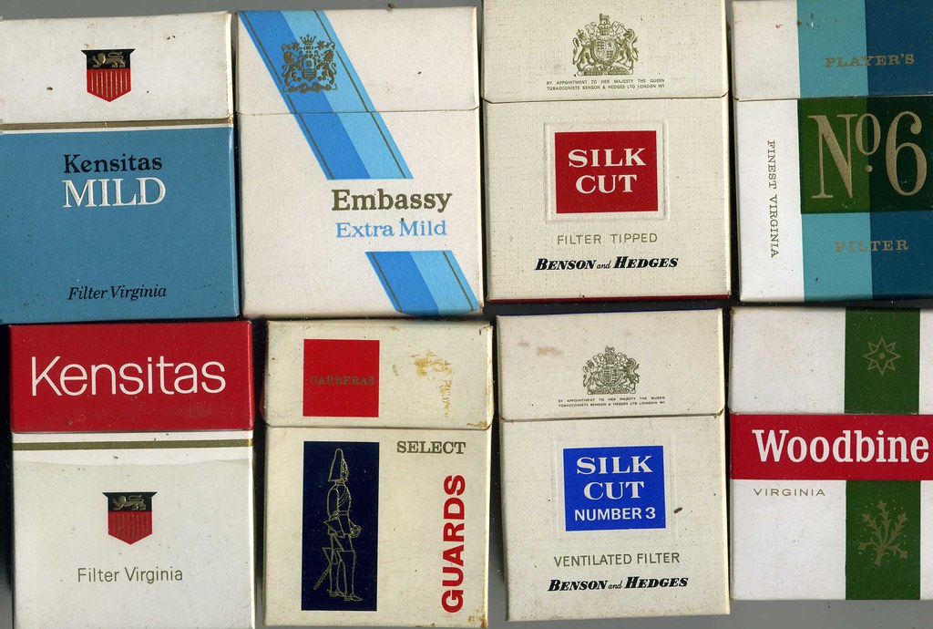 The VIrtual Tobacconist - Flip-top UK Cigarette Packets - Brands, c 1970