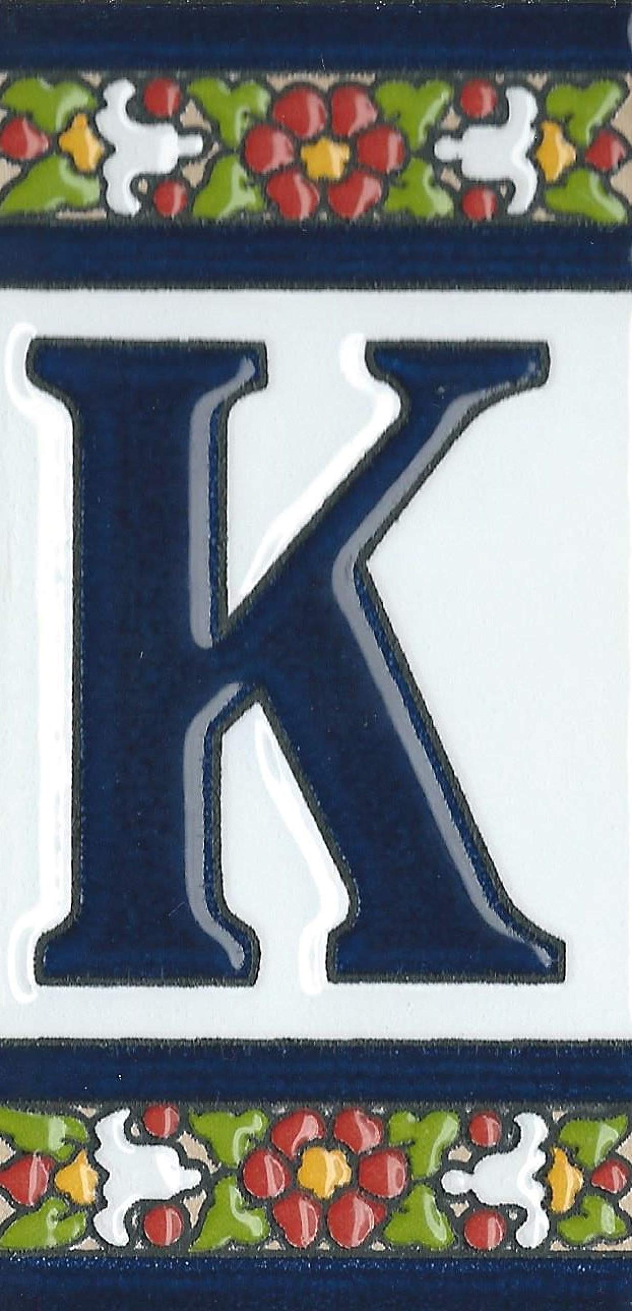 Spanish Floral Designed Ceramic Letter