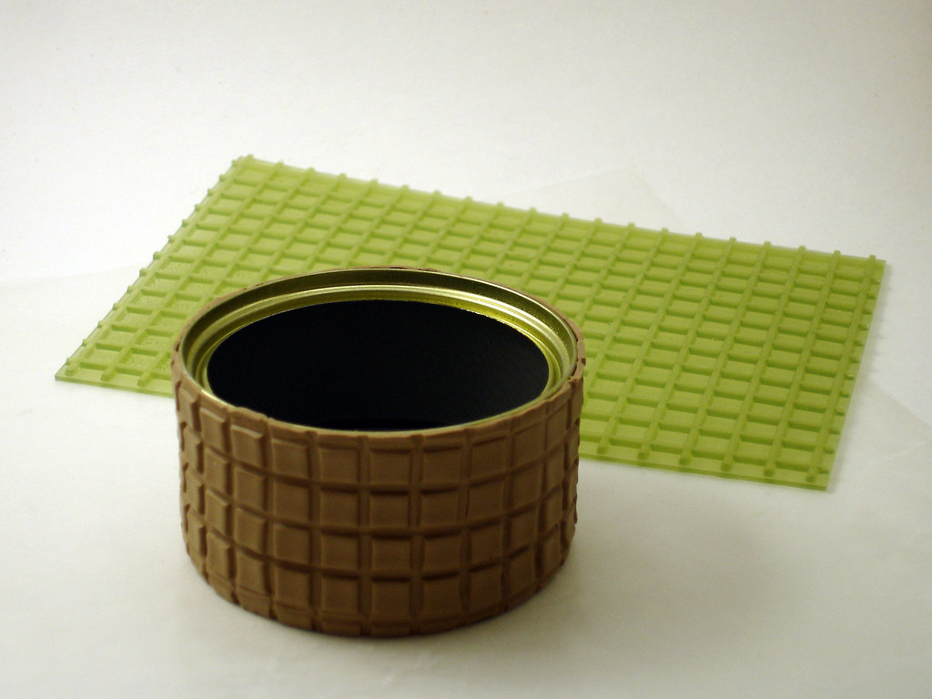 Tin Can Covered with Textured Clay