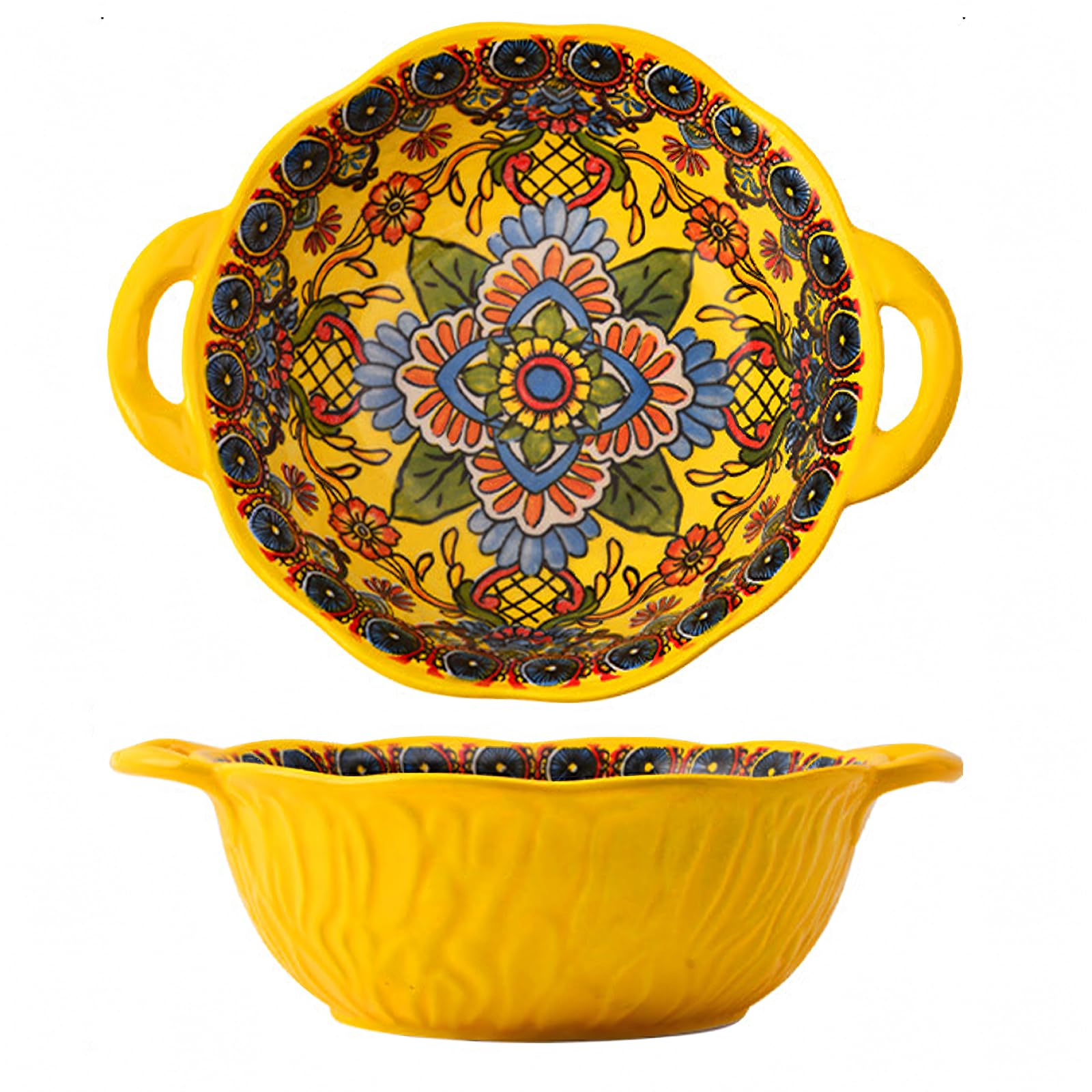 Ceramic Porcelain Entertaining Colorful Embossed
