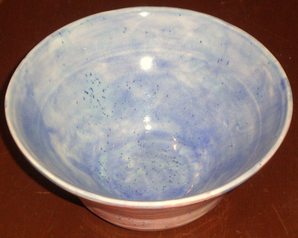 Blue and Pink Speckled Bowl by a single artist at SkillQuest Services